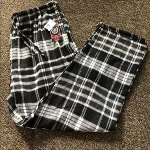 North 15 pajamas Mens Size 2 XL Pull On Stretch Draw String Plaid‎ Pocket NEW